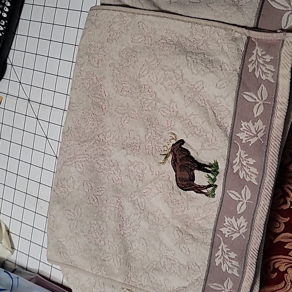 Moose Towels (x2), 1 Hand Towel,  and 1 Wash Cloth - Preloved - Picture 10 of 15
